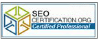 Our web design & SEO professional is trained and certified by SEOCertification.org.